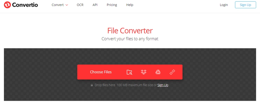 Convert MOV to WMA with Convertio